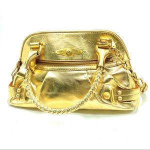 Elliott Lucca Women’s Gold Leather Medium Handbag